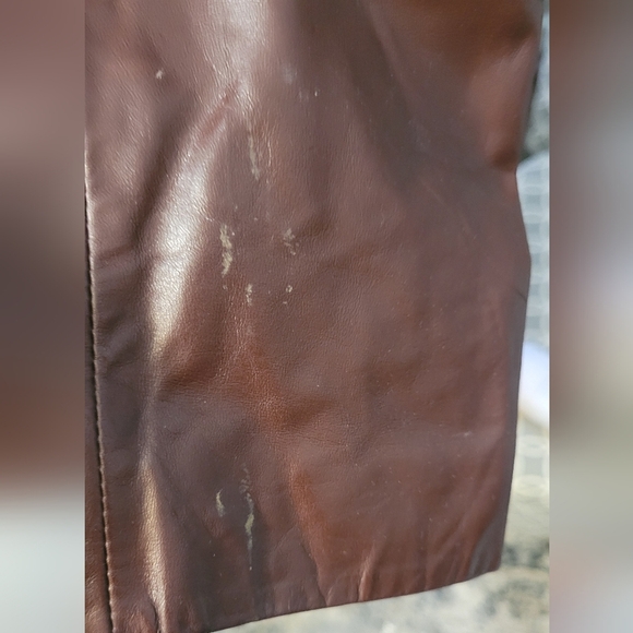 Etienne Aigner Ox Blood Genuine Leather Vintage Jacket Blazer - Picture 8 of 8